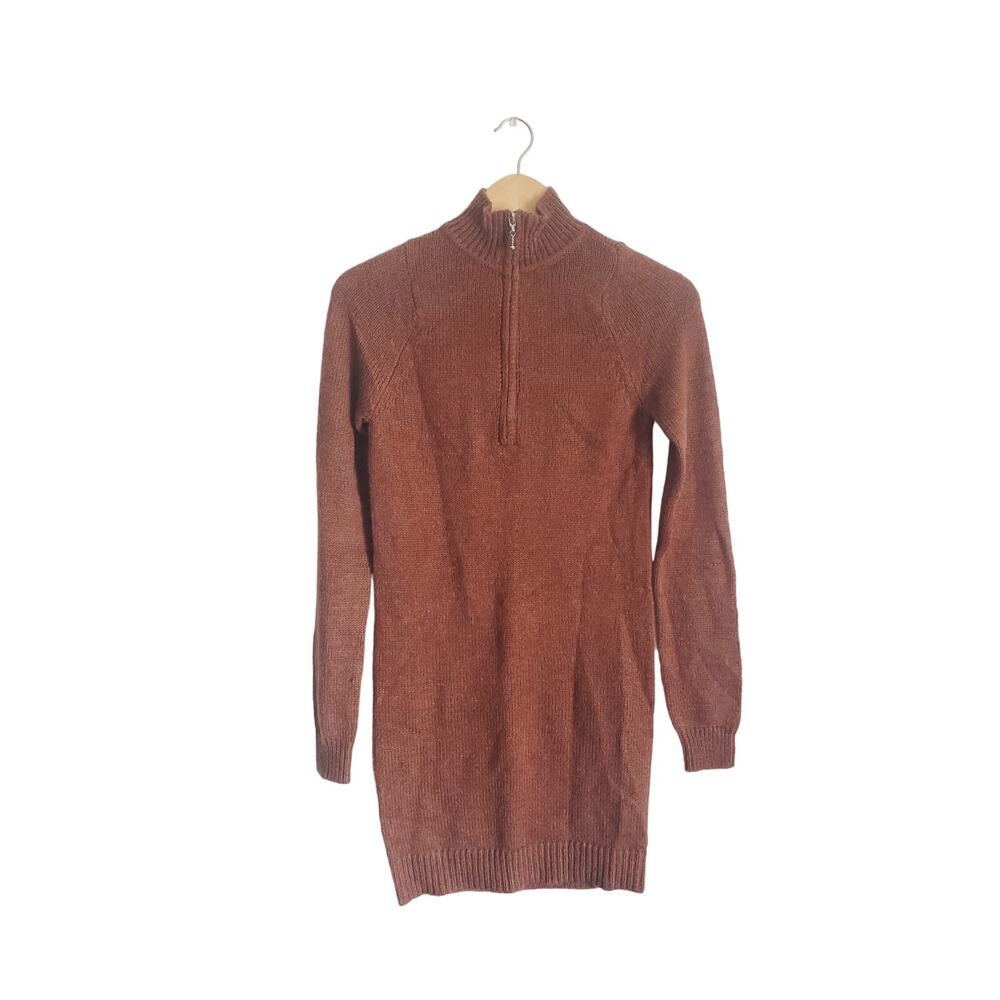 Lovers + Friends Anthea Wool Blend Sweater Dress Brown Size XS